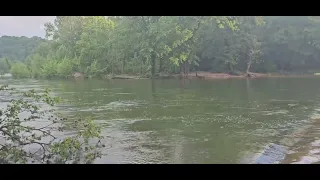 Spavinaw creek over the low water bridge.