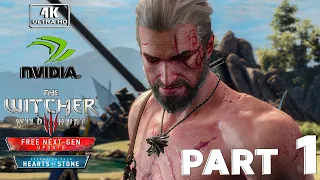 THE WITCHER 3 HEARTS OF STONE Next Gen Upgrade Gameplay Part 1  [4K 60FPS PC] - No Commentary