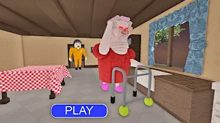 What if I Play as PRISON BORRY in Grumpy Gran ESCAPE? OBBY Full Gameplay #roblox