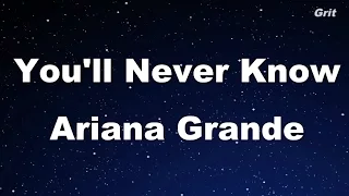 You'll Never Know - Ariana Grande Karaoke【No Guide Melody】