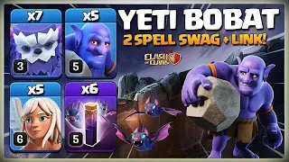 5 Spell Swag!! Th13 Yeti Bowler Attack With Bat Spell 2023!!  Th13 Best Attack Strategy|#th13attack