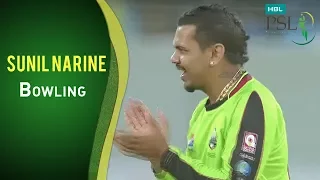 PSL 2017 Match 18: Karachi Kings vs Lahore Qalandars - Sunil Narine Bowling