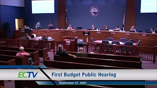 First Budget Public Hearing  - September 7, 2021
