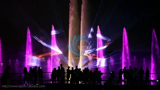 Beautiful PLC controled colorful music dancing fountain with laser show for lake