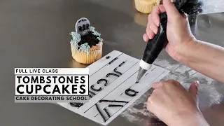 Halloween Tombstones Cupcakes [ Cake Decorating For Beginners ]