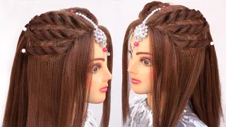 2 Wedding hairstyles kashee's l engagement bride look l easy open hairstyles l front variation