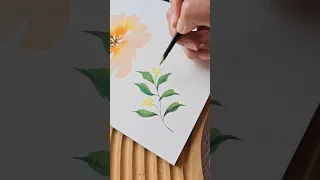 Painting Watercolor Leaves / Relaxing Video