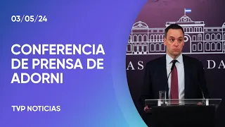 Adorni: "Los salarios de los funcionarios están congelados desde diciembre"