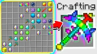 HOW TO CRAFT A $100,000 RAINBOW PICKAXE! *OVERPOWERED* (Minecraft 1.13 Crafting Recipe)