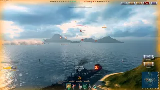 World of Warships Des Moines 8 kills play