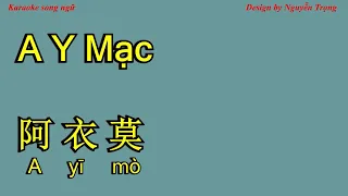 Karaoke (SC) - A y mạc - 阿衣莫 （伴奏）- a yi mo 阿吉太组合