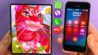 Outgoing Call + Viber + WhatsApp + Incoming Call iPhone 5s VS Samsung Z Fold 4