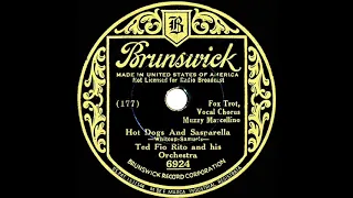1934 Ted Fio Rito - Hot Dogs And Sasparella (Muzzy Marcellino, vocal)
