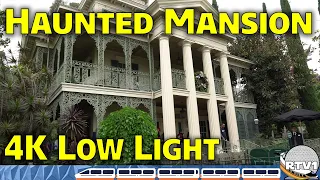 Haunted Mansion at Disneyland | 4K Ultra Low Light | Full Ride POV & Stretch Room