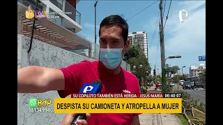 Av. Brasil: conductor despista su camioneta y atropella a mujer