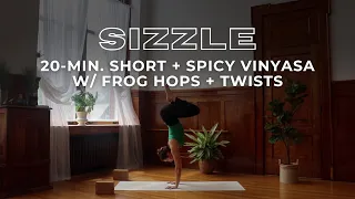20-Min. Yoga Flow | Strong + Spicy Vinyasa Practice w/ Frog Hops + Twists
