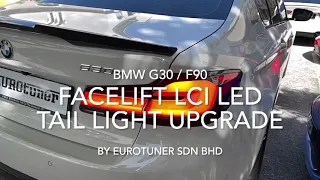 BMW G30 5 series / F90 M5 facelift LED LCi taillight upgrade. Genuine BMW parts