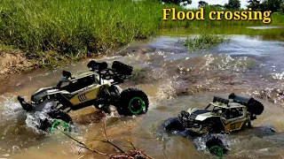 Flood crossing - this is a rc Rock Crawler, scale 1/08 - remote control, radio controlled- it's toy.