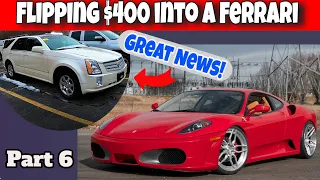 $400 Ferrari Challenge - How to Flip Cars for Profit - Part 6 - Flying Wheels