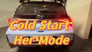 Hyundai İ20N Cold Start All Mode Kapalı Otopark ta  N Mode, Normal Mode, Sport Plus Mode. PopCorn.
