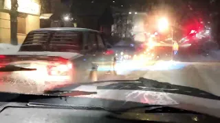 Зимний уличный дрифт на жигулях /Winter street drift jiguli