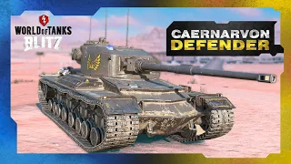 🇺🇦WOT BLITZ - Caernarvon Defender 🇬🇧 - МІЙ ПЕРШИЙ ДЕФЕНДЕР!?😄😃- ІГРОЛАД !)🇺🇦 СТРІМ УКРАЇНСЬКОЮ 🇺🇦 !!