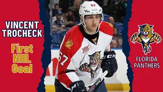 Vincent Trocheck #67 (Florida Panthers) first NHL goal Mar 14, 2014 (Classic NHL)