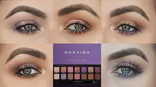 5 LOOKS 1 PALETTE | FIVE EYE LOOKS WITH THE NORVINA PALETTE  BY ANASTASIA (ABH)  |Patty