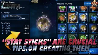 [FF7: Ever Crisis] - Tips on building proper "Stat Stick" Materia to boost your account!