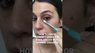 Color correct under eye dark circles and concealer tutorial makeup brushes you need. #shorts