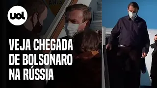 Bolsonaro desembarca na Rússia e é recepcionado por autoridades