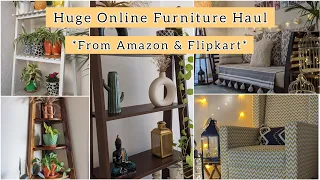 *Furniture* Home Decor Haul Shopping from Amazon & Flipkart NEW ITEMS Review With Demo  Organisation