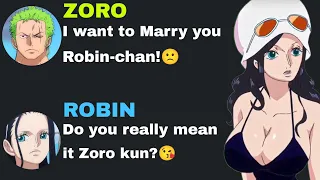 If Zoro wants to get married....