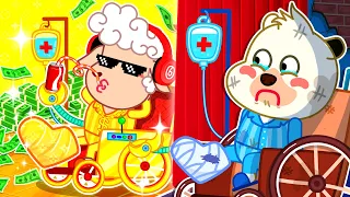 Hospital Rico vs Hospital Pobre tiene un Boo Boo😢 | Primera Vez en el Hospital | Dibujos Animados