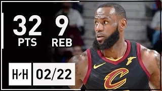 LeBron James Full Highlights Cavaliers vs Wizards (2018.02.22) - 32 Points, 9 Reb, 8 Assists!