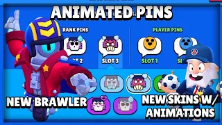 New Animated Pins and Skin Animations | Brawl Stars New Update