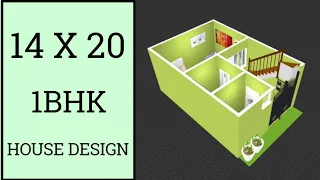 14 X 20 Small House Design ll 14 X 20 Ghar Ka Naksha ll 280 Sqft House Plan ll 14 X 20 House Plan