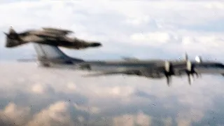 F-4 Fighter Does a Barrel Roll Around a Soviet Bomber