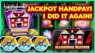YESSS!!! Mansions Feature → JACKPOT on HIGH LIMIT Huff N' More Puff Slot!