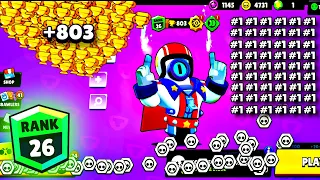 Noob Push Superstar STU NONSTOP to 803 Trophies  Brawl Stars Funny Moments #12