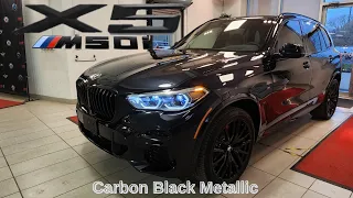 NEW ARRIVAL! 2023 BMW X5 M50i Carbon Black Metallic on Cognac