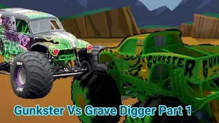 Grave Digger Vs Gunkster Part 1