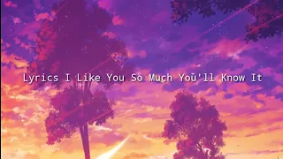 (Lyrics) I Like You So Much, You'll Know It - English Cover By Ysabelle