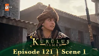 Kurulus Osman Urdu | Season 4 Episode 121 Scene 1 I Cerkutay zakhmi ho gaya!