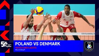 Poland vs. Denmark | Match Highlights | CEV EuroVolley 2023 Men