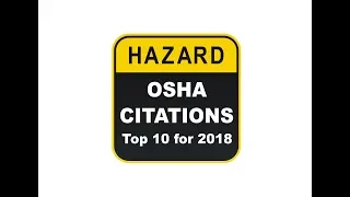 OSHA Citations - Top 10 for 2018