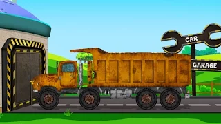Gravel Truck | Rusty Garage | Car Repair Video For Kids
