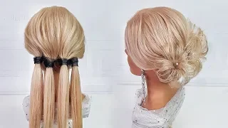 Beautiful hairstyles step by step.  Wedding hairstyle, Evening hairstyle dandelions