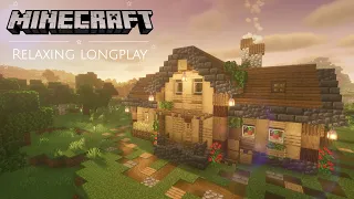 Relaxing Minecraft longplay - wooden house. Episode 1 (no commentary)1.19