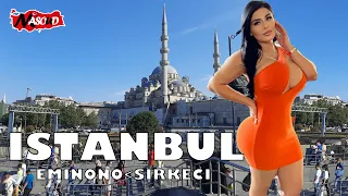 istanbul city walking tour eminönü-sirkeci neighborhood 4k uhd 60fps